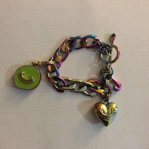 Juicy couture multicolor charm kiwi bracelet